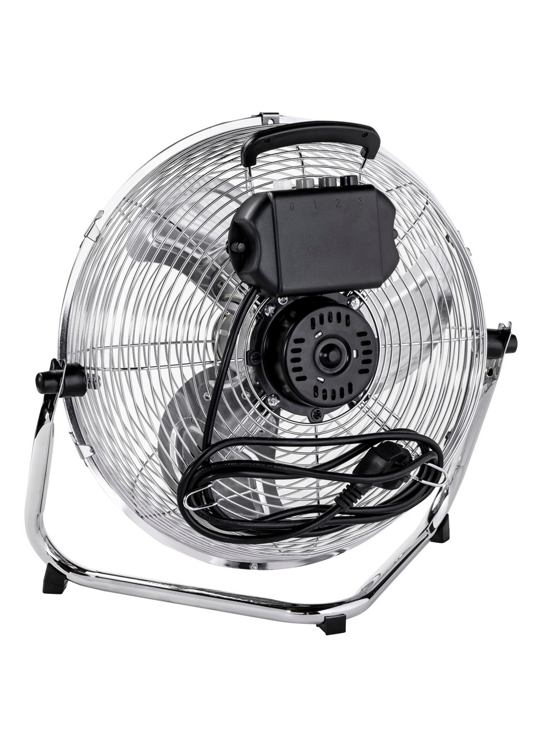 Bestron Vloerventilator, 39 cm hoog - detail zilver
