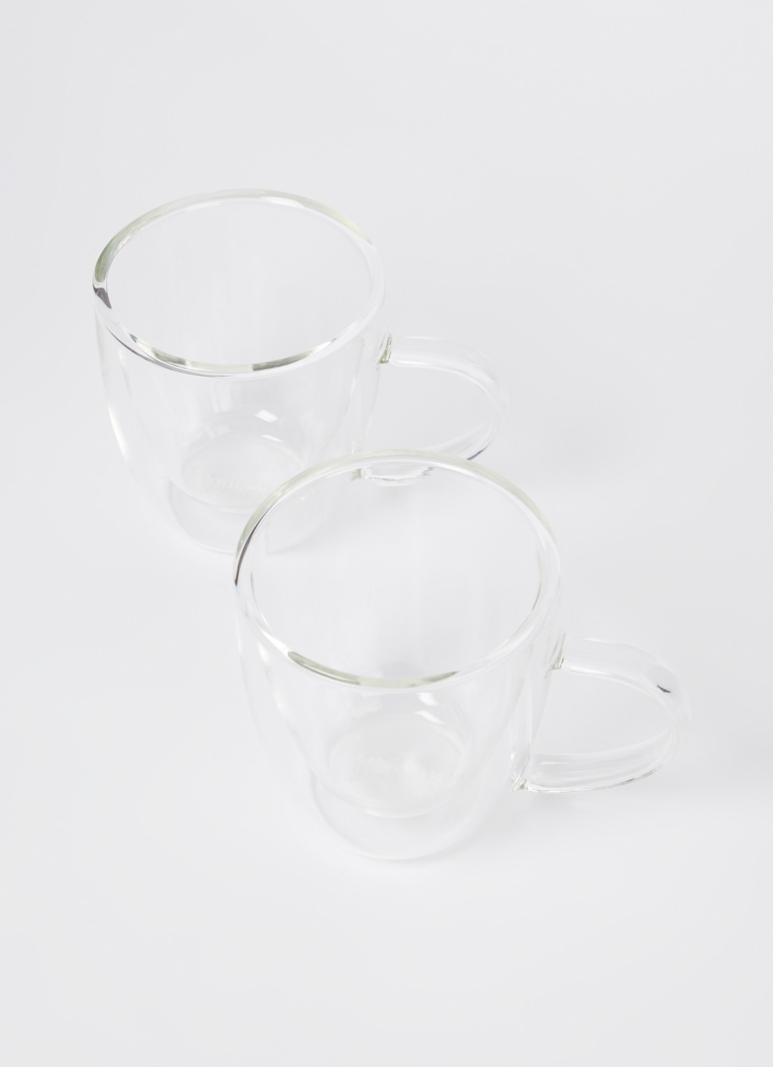 Bialetti Capri dubbelwandig koffie- en theeglas 16 cl set van 2 - voorkant 2 transparant