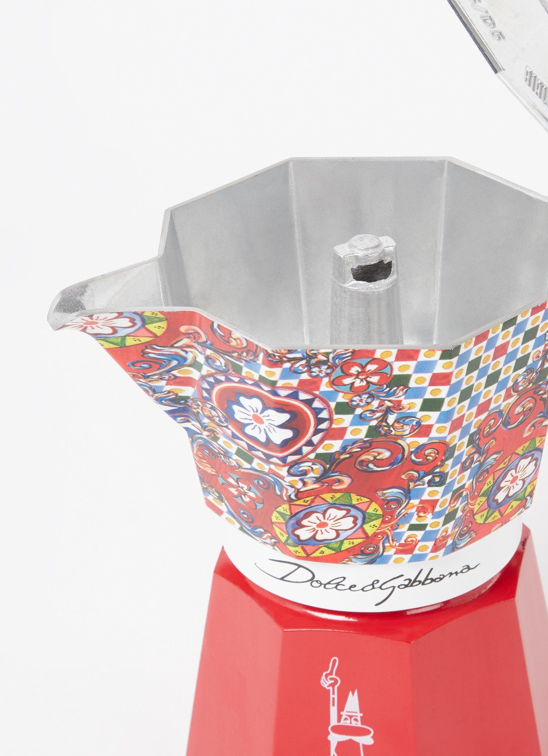 Bialetti Dolce & Gabbana Moka Express percolator 6-kops - voorkant 2 rood