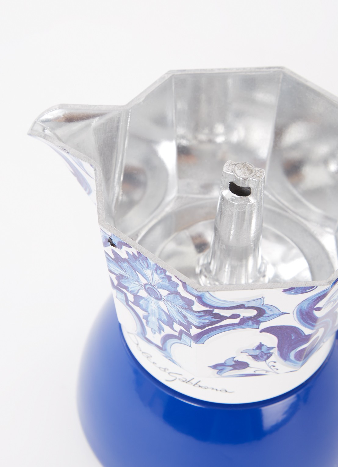 Bialetti Dolce & Gabbana Moka Induction percolator 4-kops - detail royalblauw