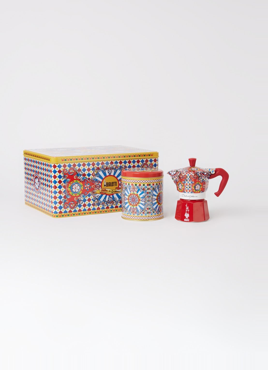 Bialetti Geschenkset Moka Express percolator 3-kops inclusief koffie - detail 2 multicolor