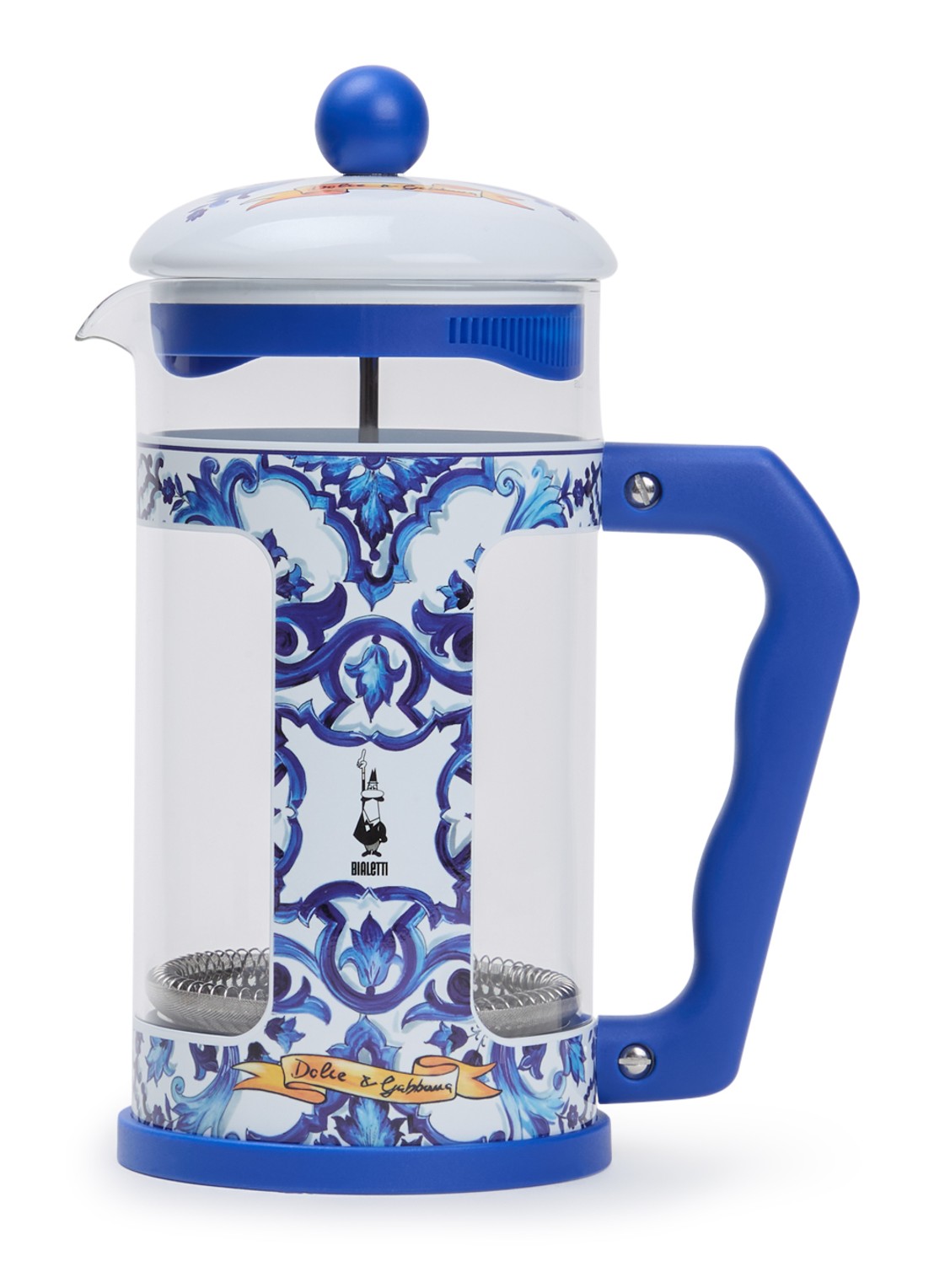 Bialetti Melkopschuimer 1 liter - voorkant 2 blauw