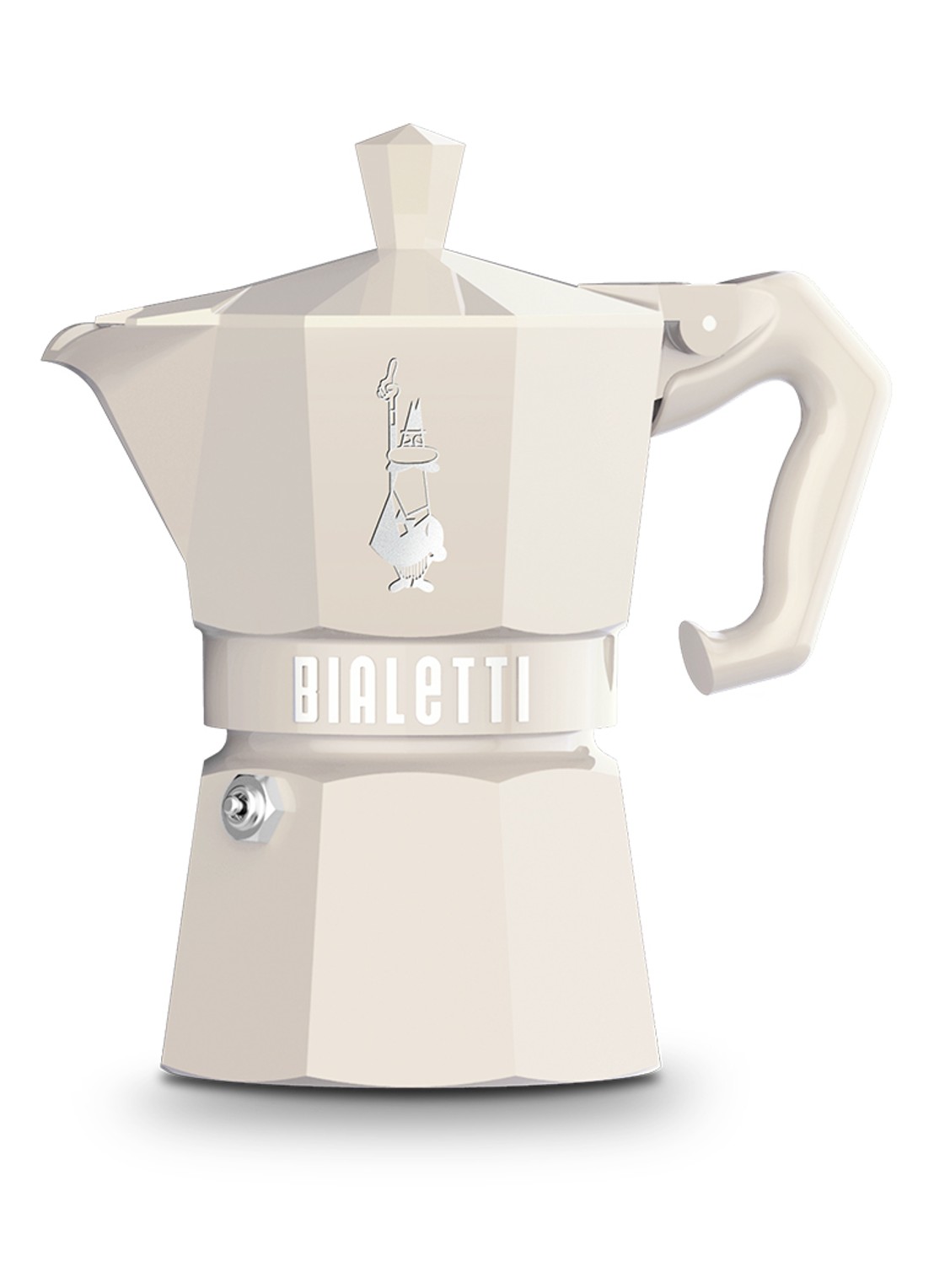 Bialetti Moka Exclusive percolator 3-kops - voorkant beige