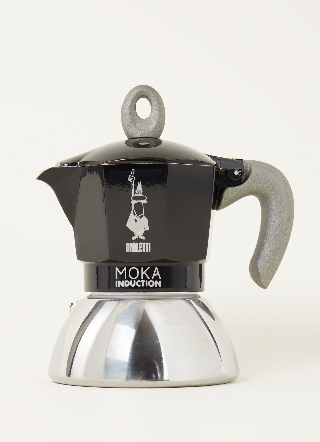 Bialetti Moka Inductie percolator 2-kops - voorkant 3 zwart