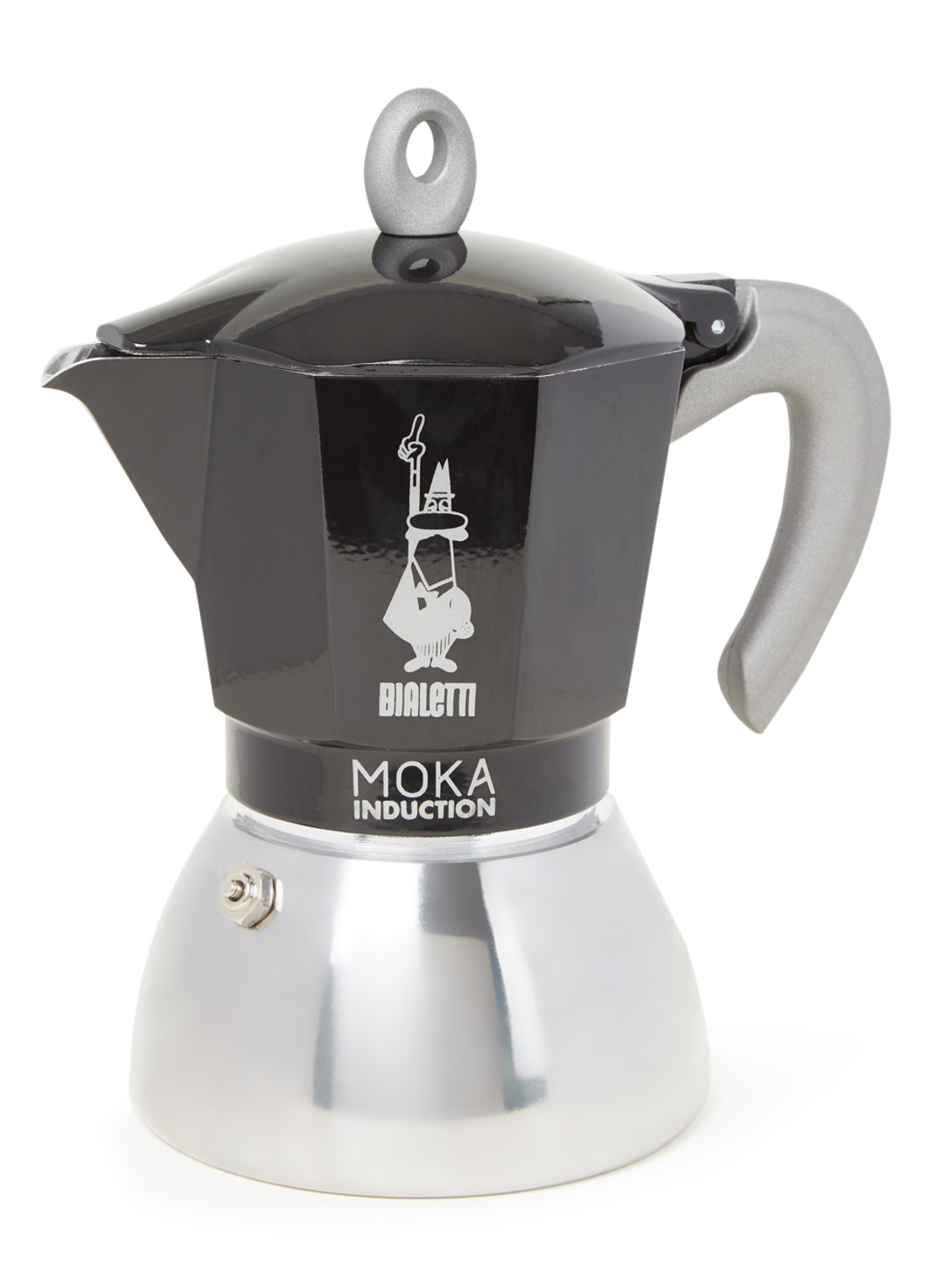 Bialetti Moka Inductie percolator 6-kops - voorkant 2 zwart