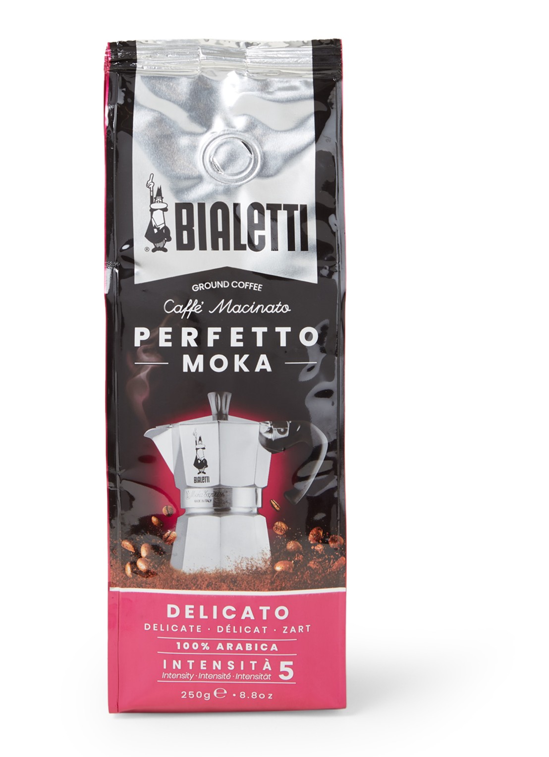 Bialetti Perfetto Moka Delicato gemalen koffie 250 gram - voorkant undefined