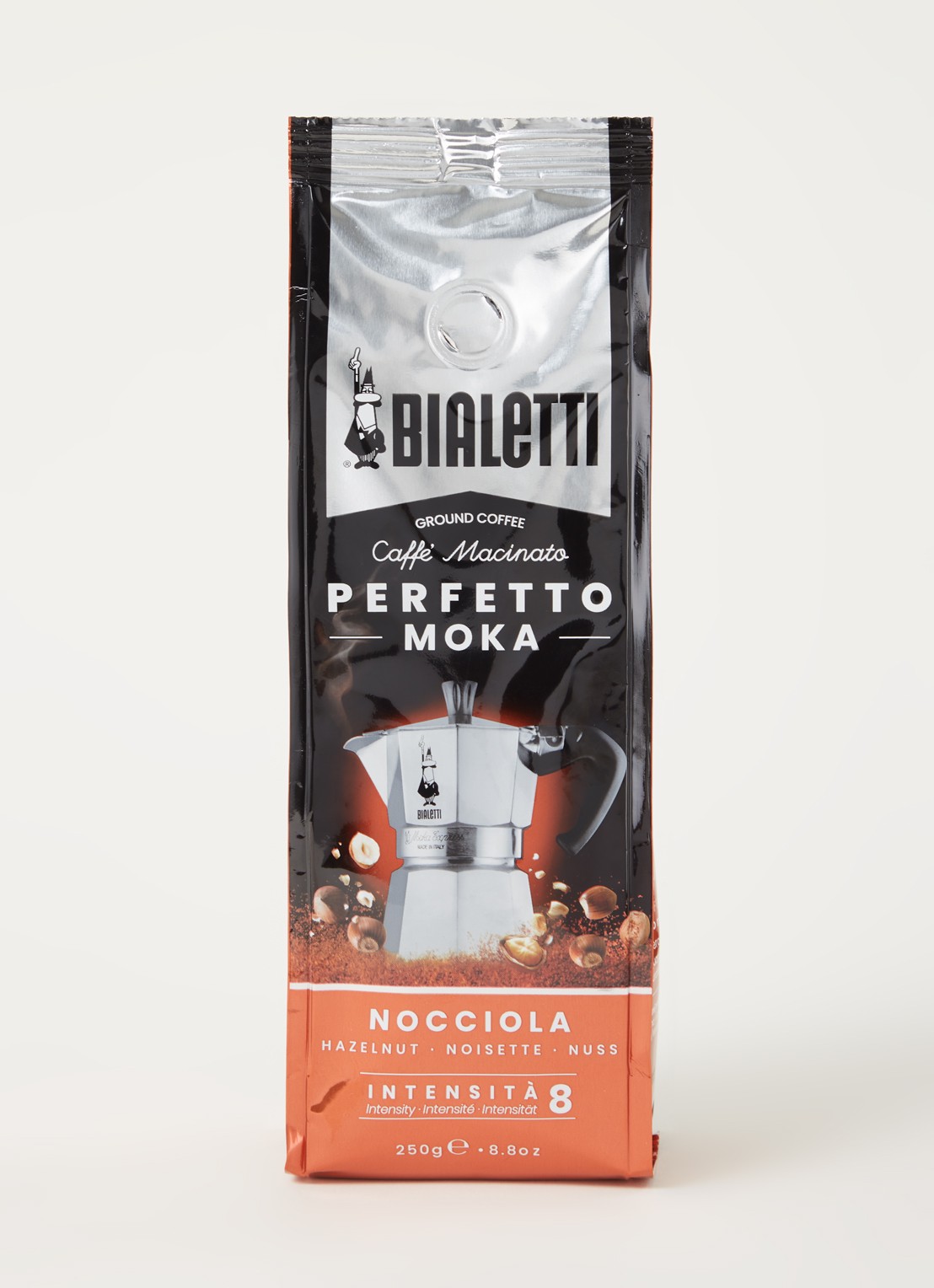 Bialetti Perfetto Moka Hazelnoot gemalen koffie 250 gram - voorkant 2 undefined