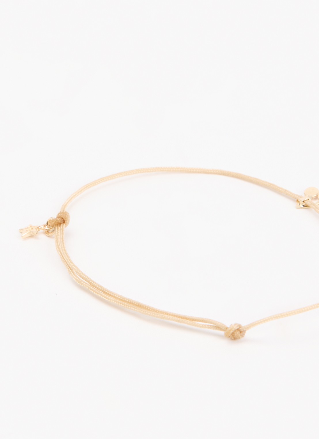 Bibi Camille Armband met bedel verguld - detail 2 beige