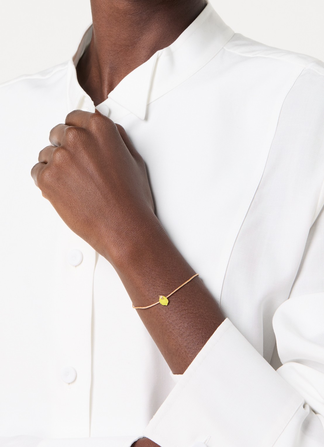 Bibi Camille Lemon Flat armband met bedel - voorkant 2 goud