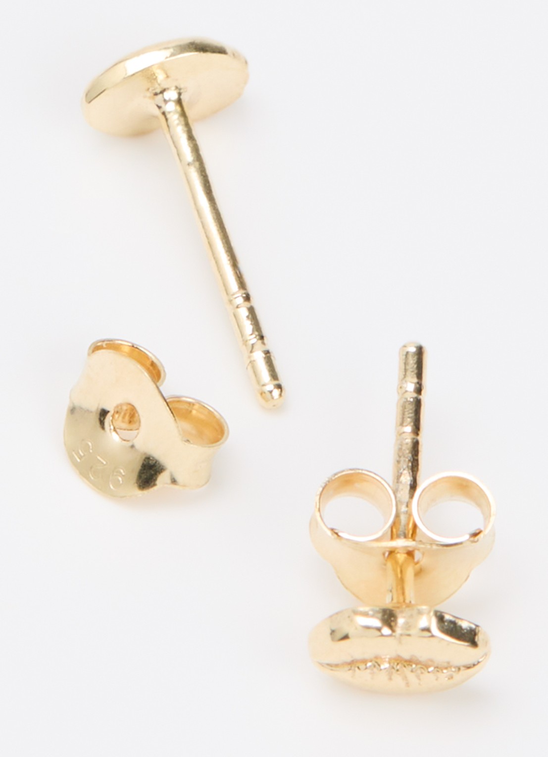 Bibi Camille Lips oorknopjes - detail goud