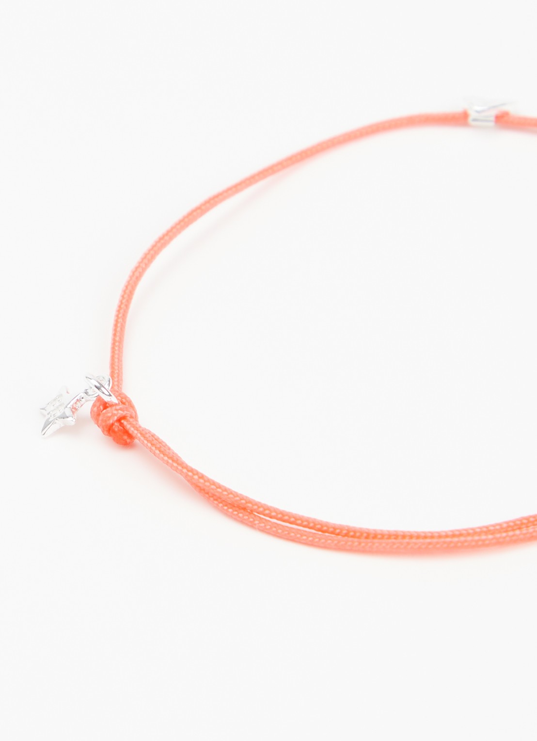 Bibi Camille Mini Heart S armband met bedel - detail koraalroze