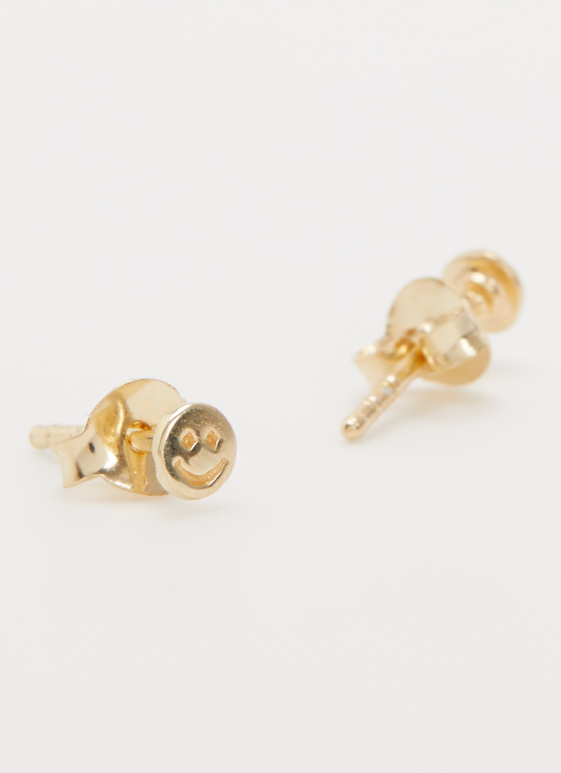 Bibi Camille Mini Smiley armband met bedel - detail goud
