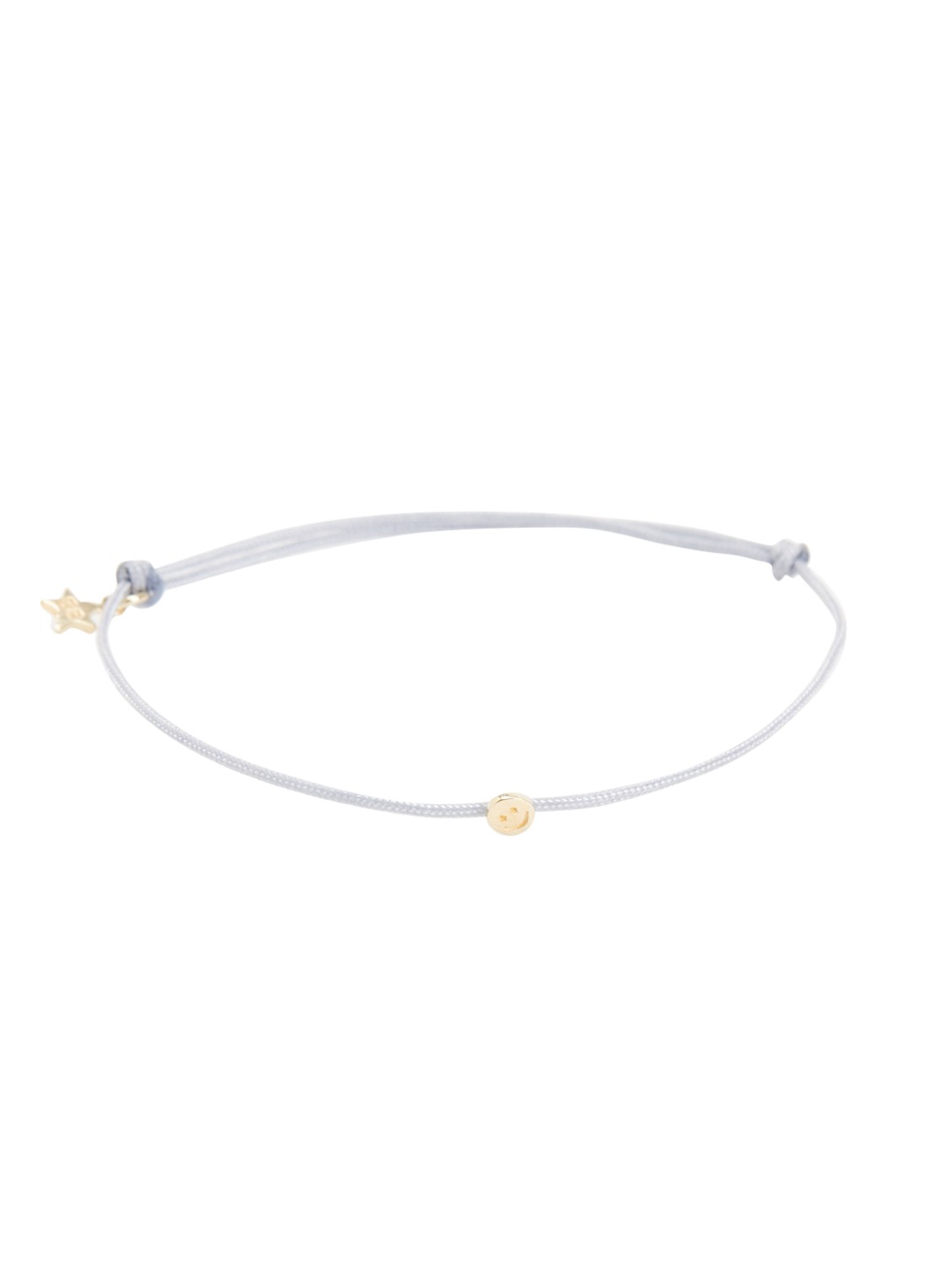 Bibi Camille Mini Smiley armband met bedel - voorkant 3 blauw