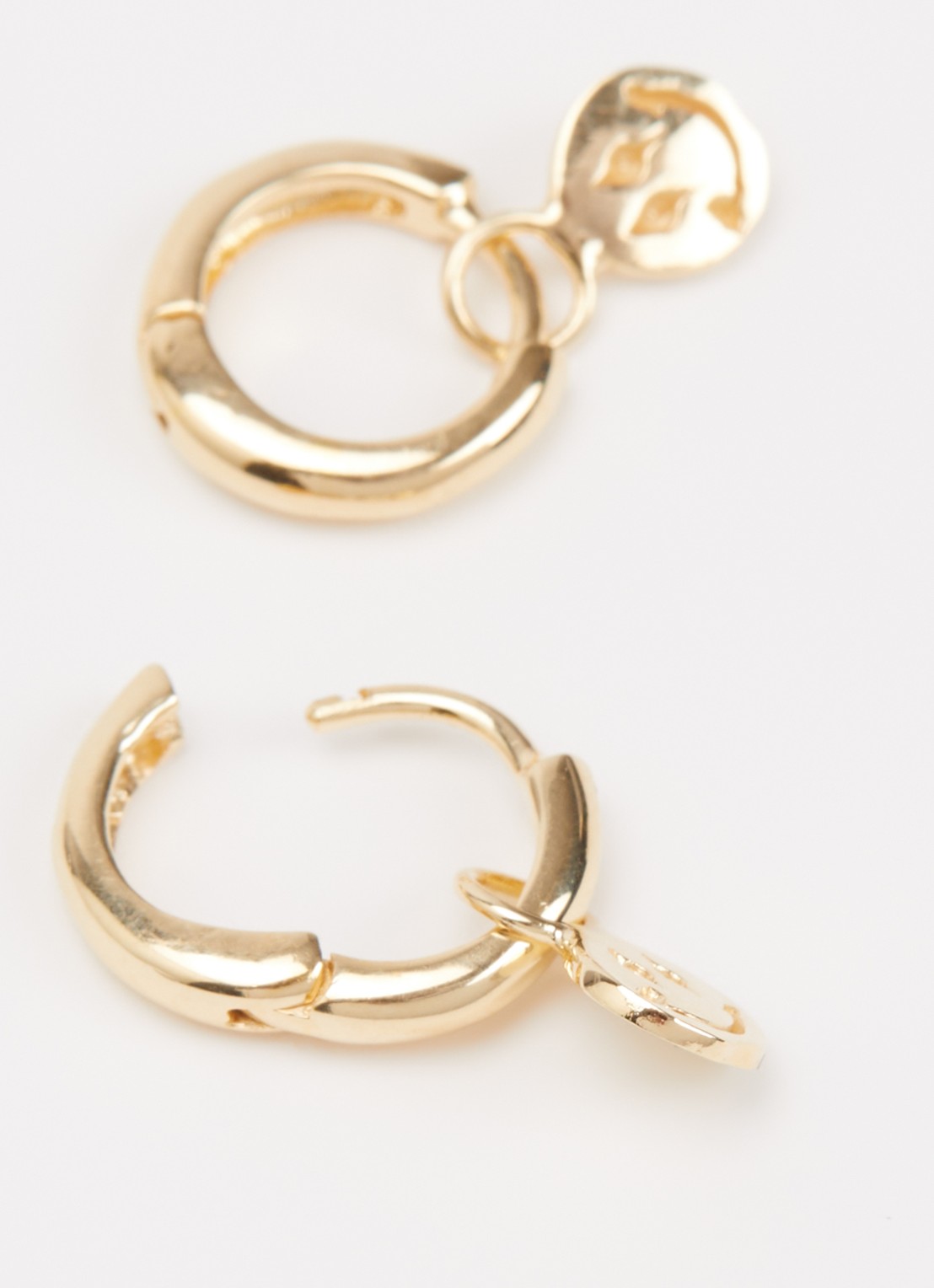 Bibi Camille Oorringen met hanger verguld - detail 2 goud
