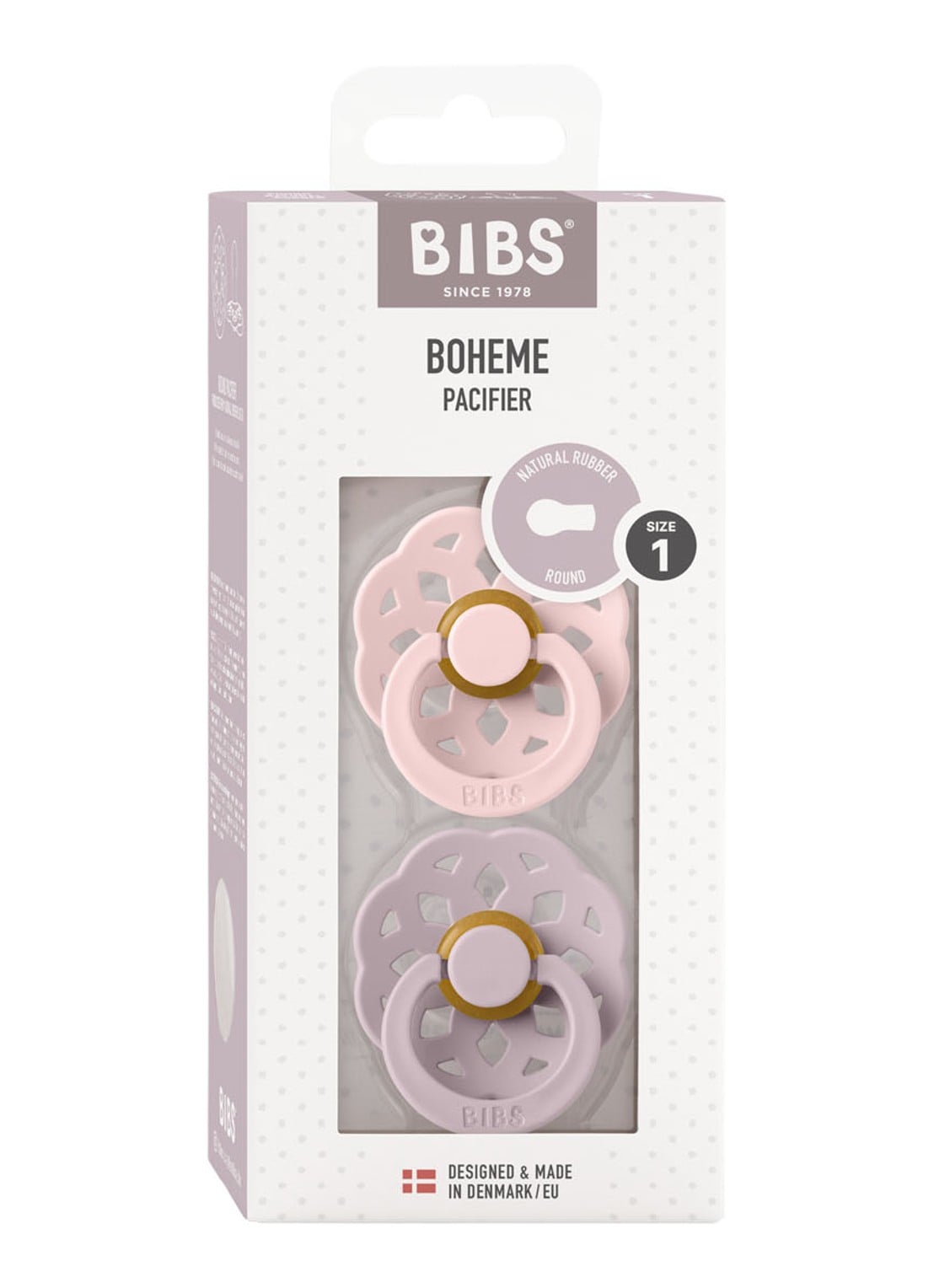 BIBS Boheme Pacifier speen in 2-pack - detail 4 lichtpaars