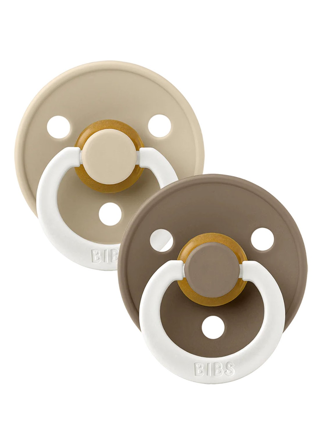 BIBS Colour fopspeen in 2-pack - voorkant vanillegeel