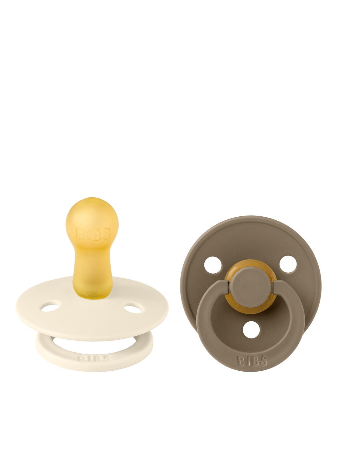 BIBS Colour fopspeen in 2-pack - voorkant 2 lichtbruin