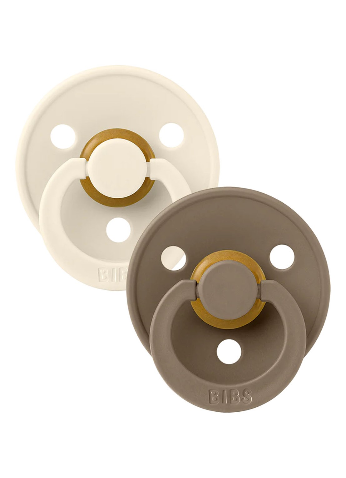 BIBS Colour fopspeen in 2-pack - voorkant 3 lichtbruin