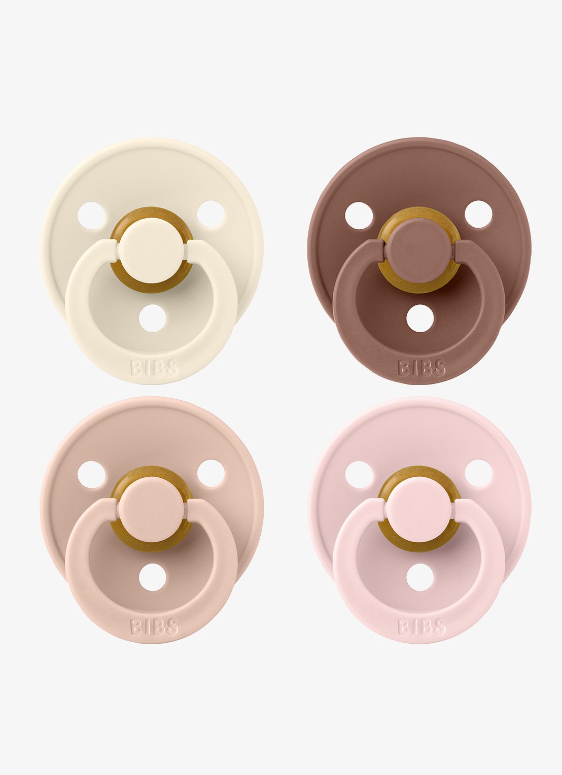 BIBS Colour fopspeen in 4-pack  - voorkant roze
