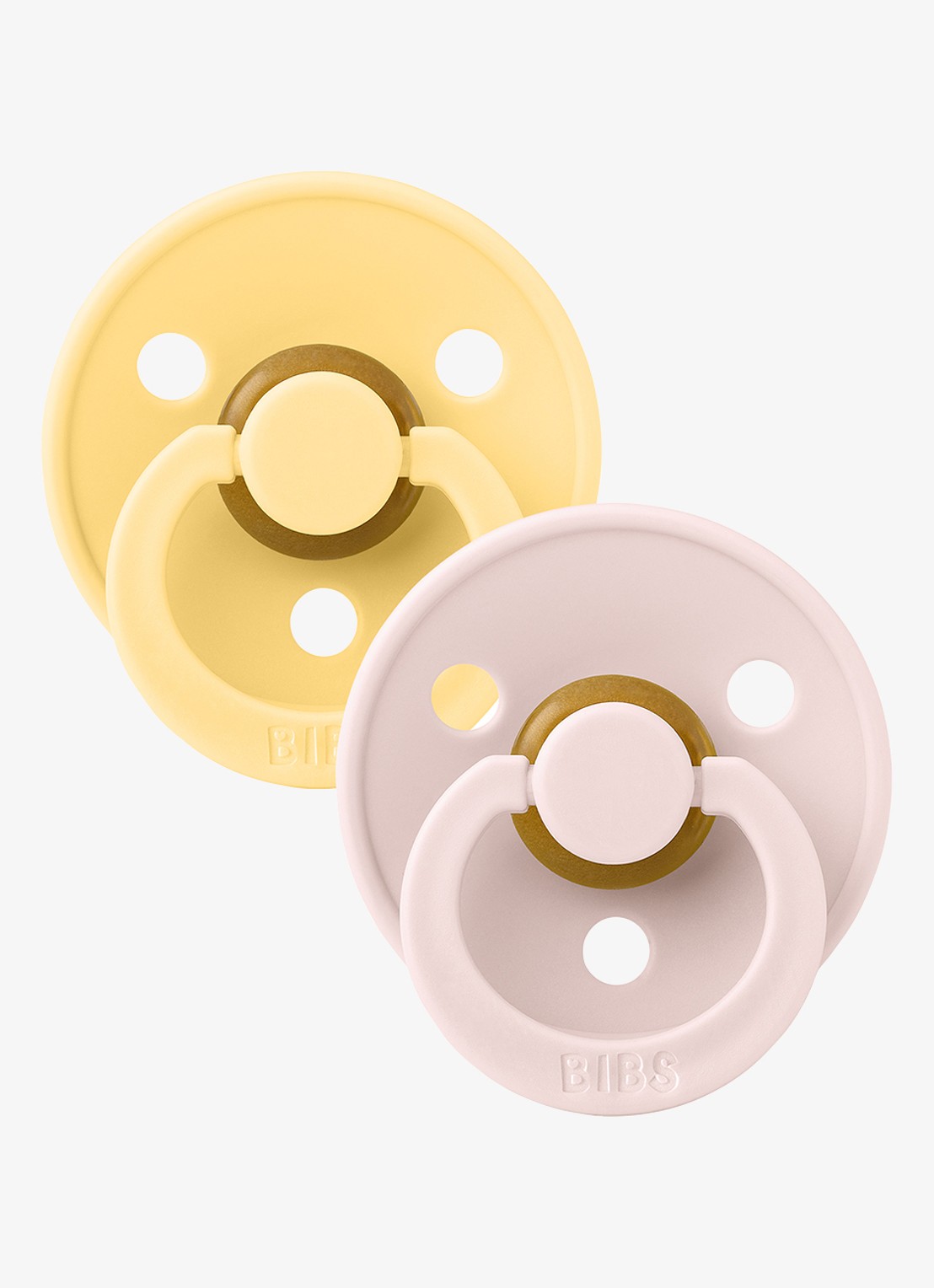 BIBS Fopspeen in 2-pack - voorkant 3 pale butter/petal