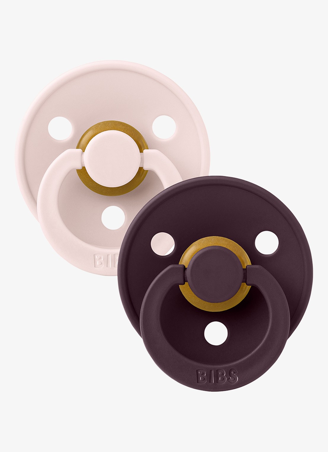 BIBS Fopspeen in 2-pack - voorkant 3 petal/plum