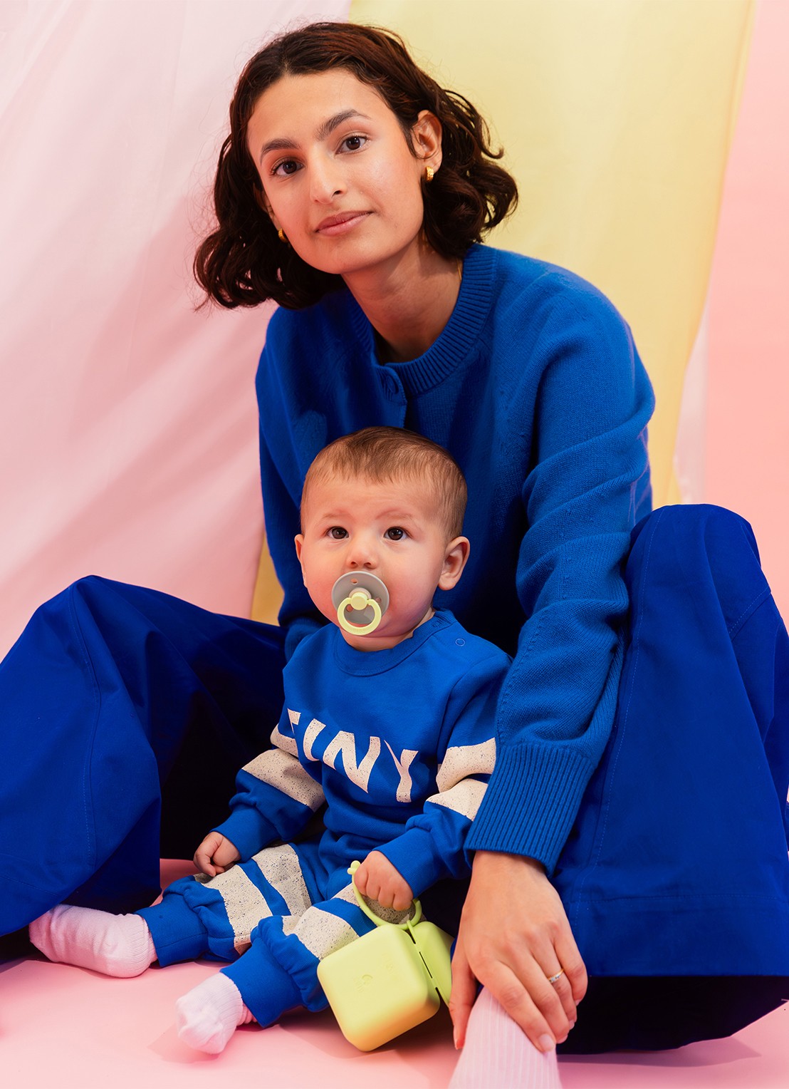 BIBS Studio Collection fopspeen in 2-pack - voorkant 2 lindegroen
