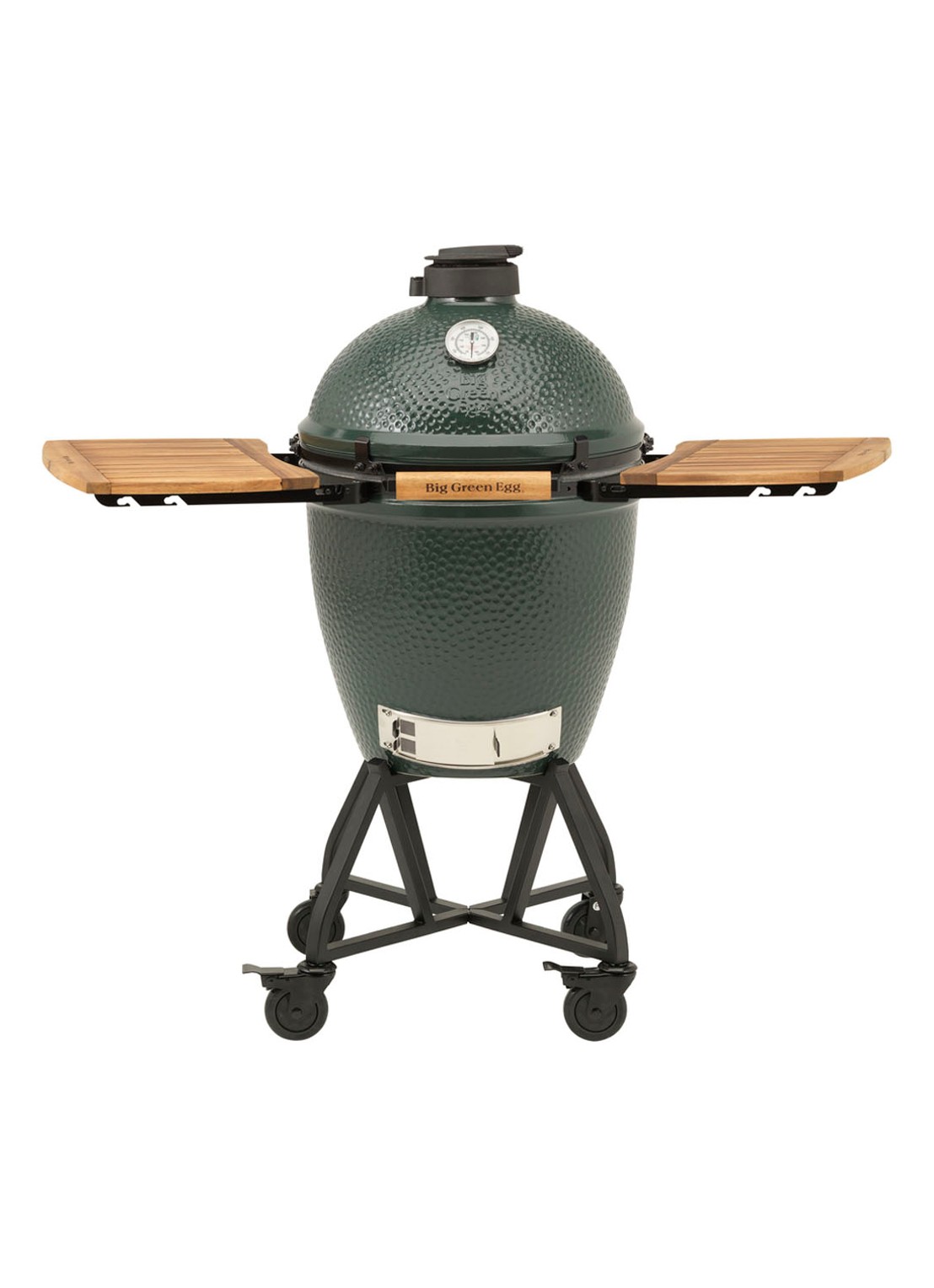 Big Green Egg Medium kamado houtskoolbarbecue met onderstel en accessoires 4-delig - voorkant 4 groen