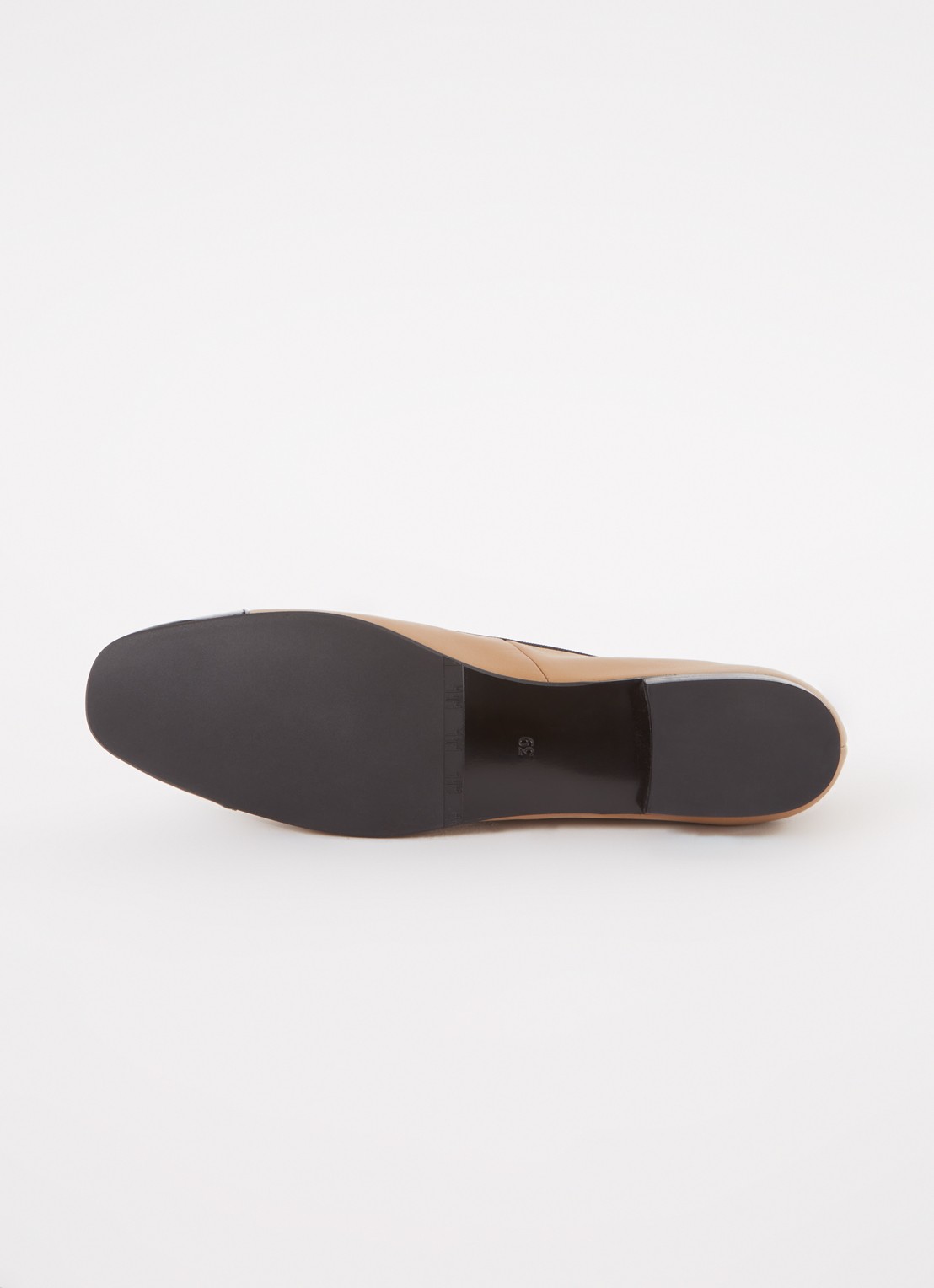Billi Bi Ballerina van leer - detail 5 donkerbeige