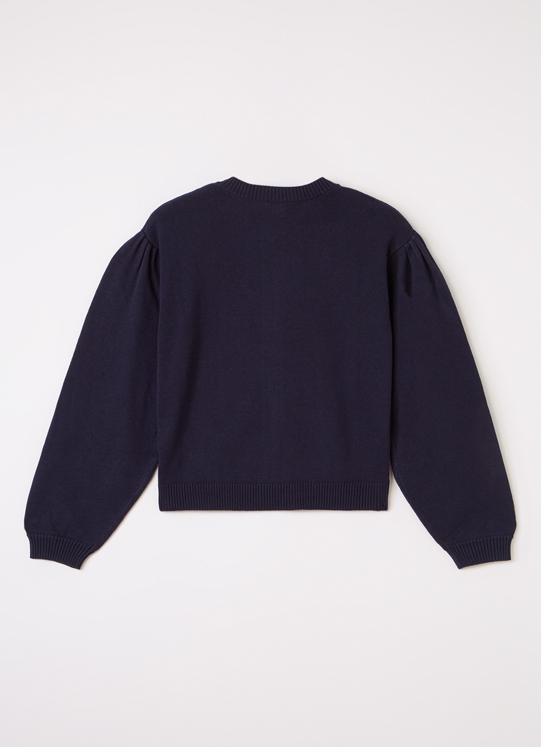 Billieblush Fijngebreid vest met pailletten - achterkant donkerblauw