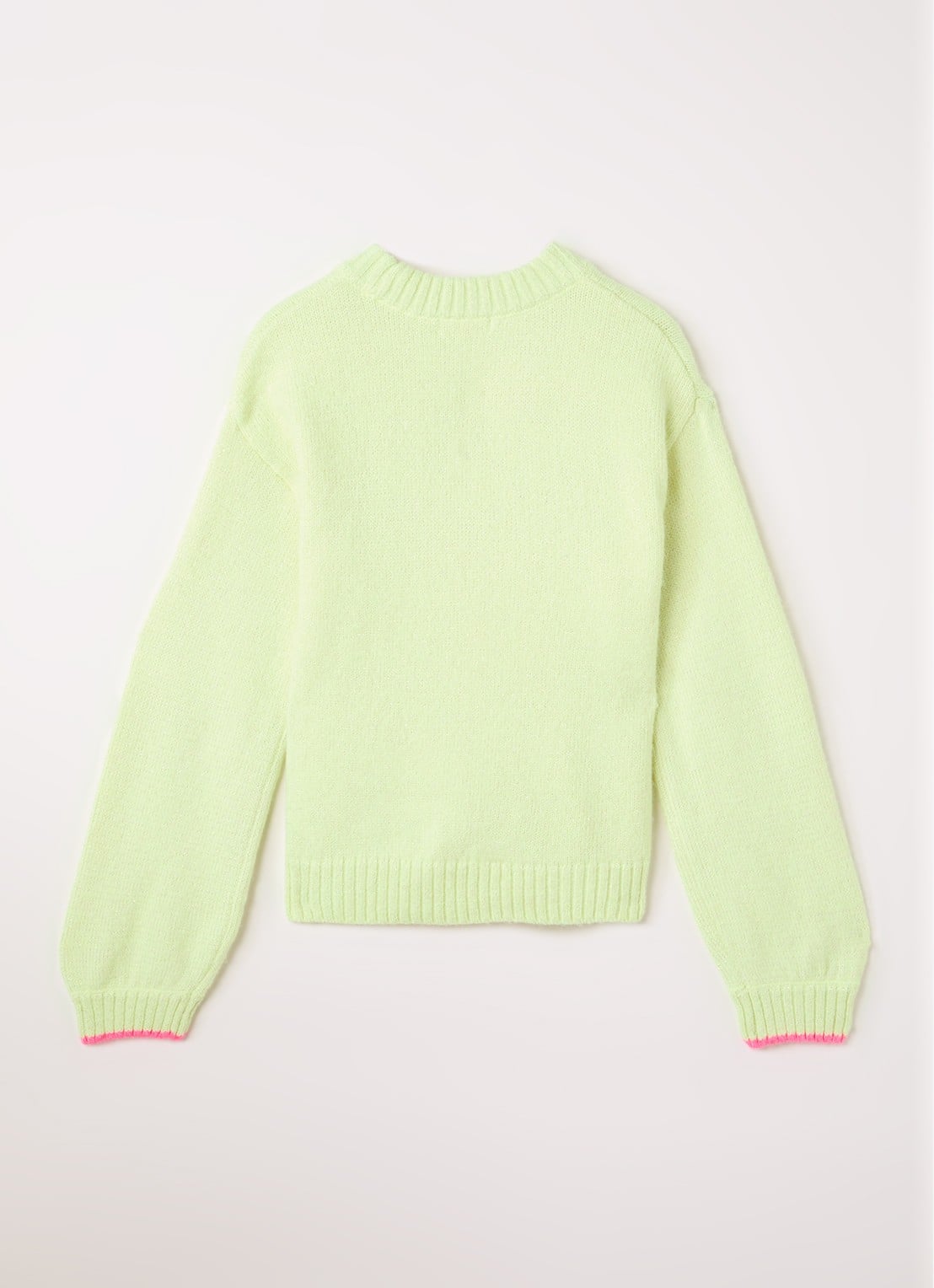 Billieblush Fijngebreide trui in wolblend met lurex - voorkant 3 neongroen