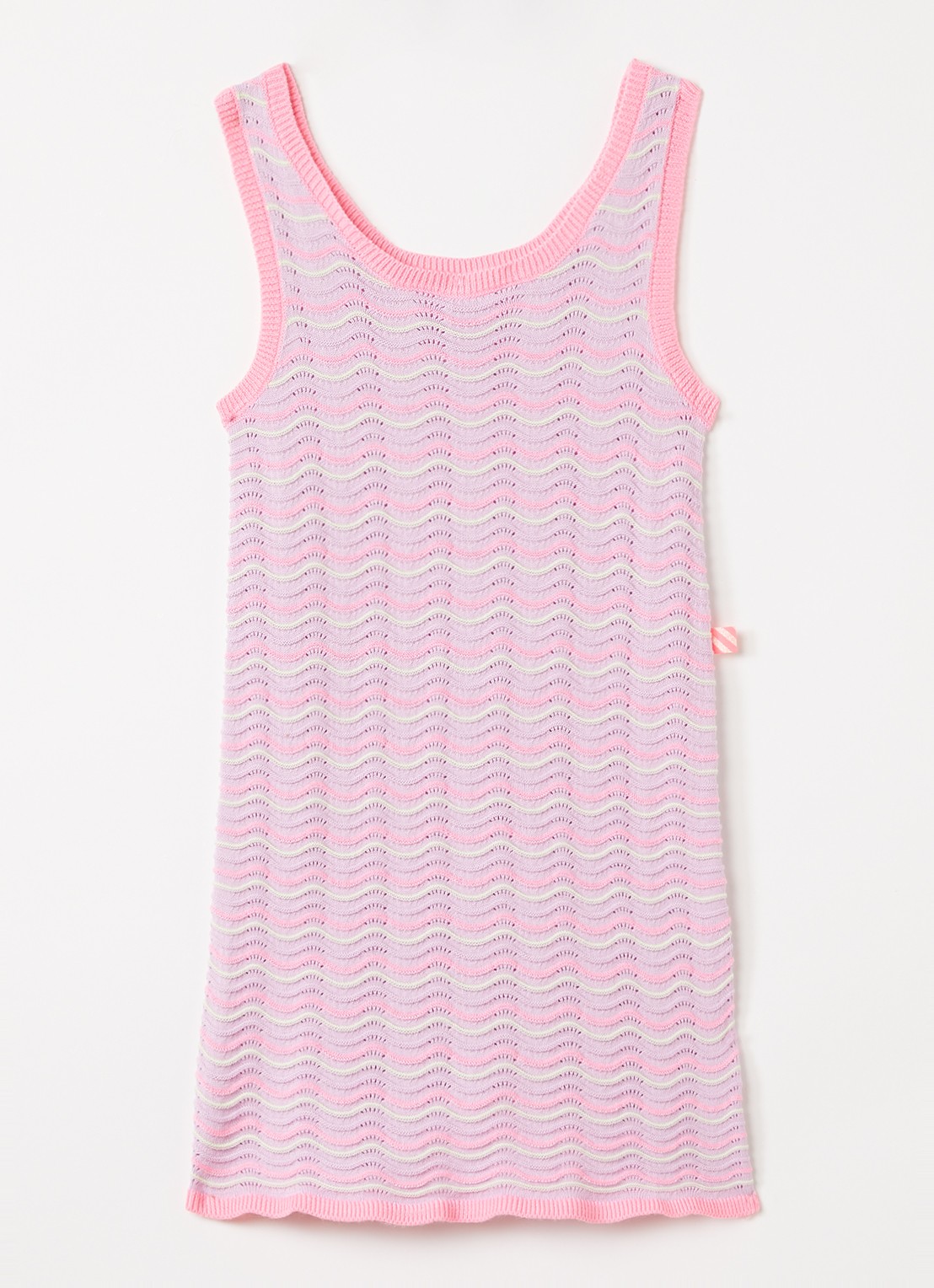 Billieblush Grofgebreide jurk met streepprint - voorkant paars