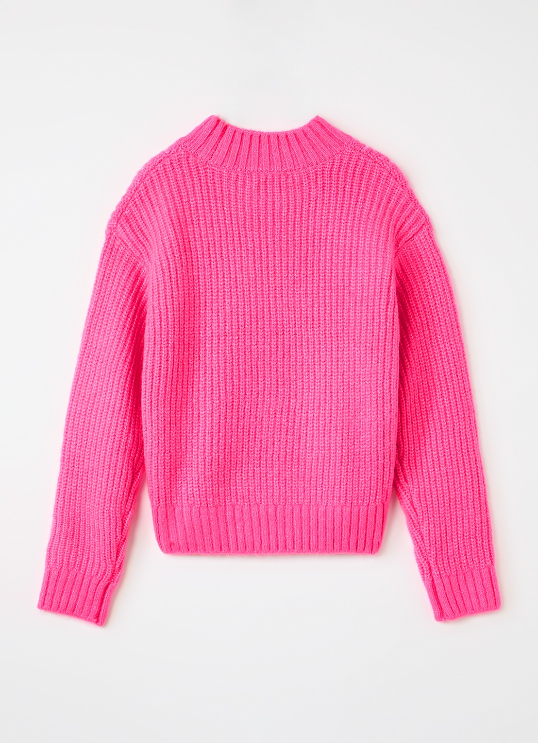 Billieblush Grofgebreide trui met pailletten - voorkant 2 fuchsia