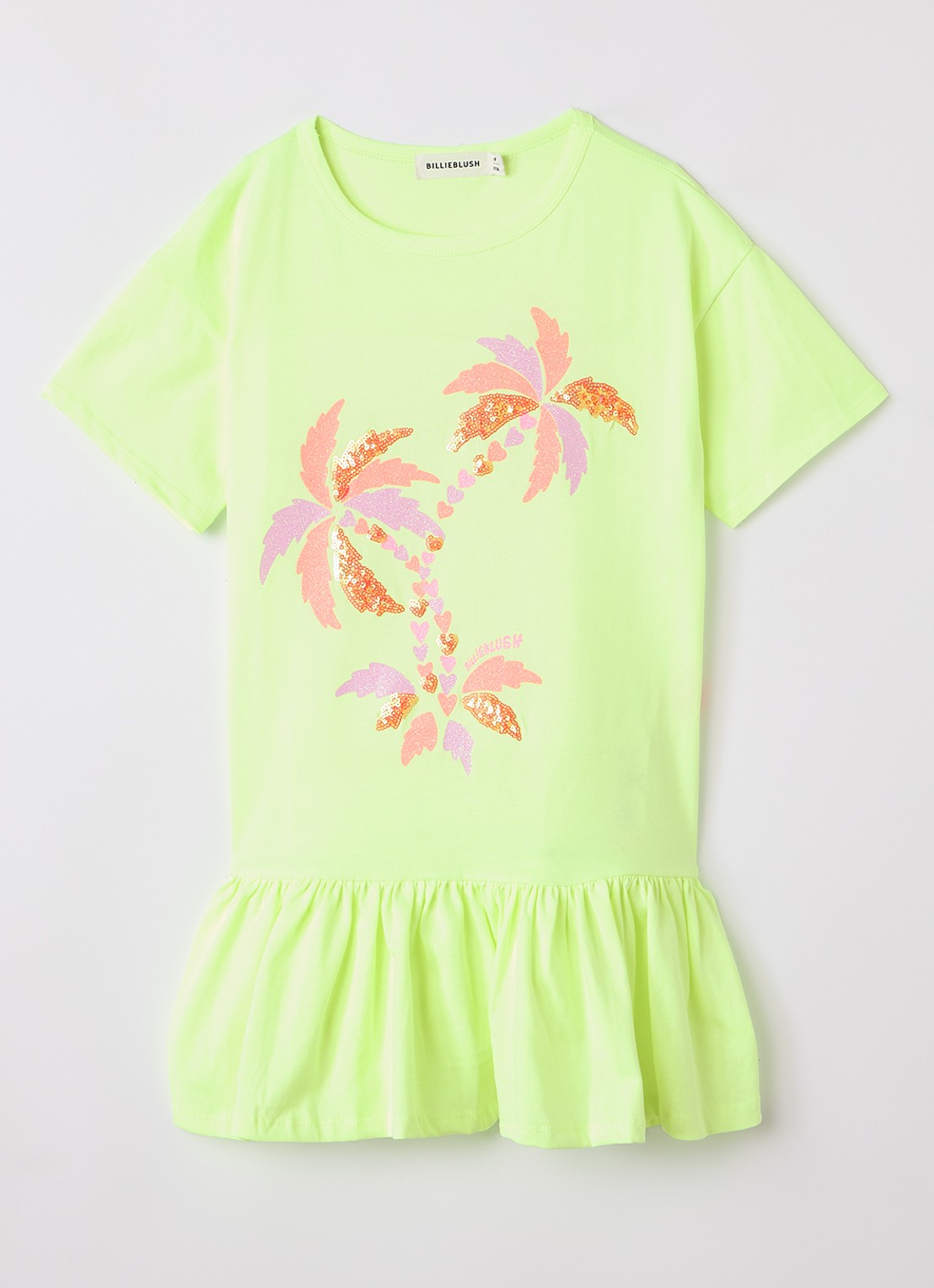 Billieblush Jurk met print - voorkant 2 neongroen