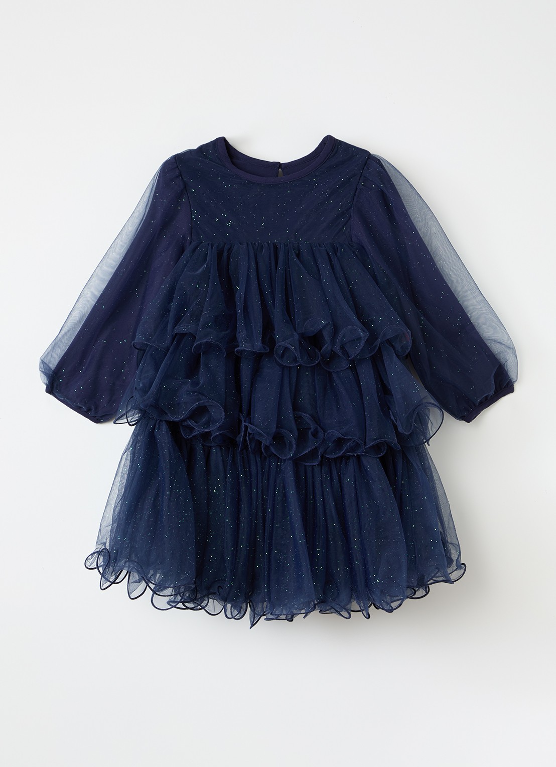 Billieblush Jurk met tule - voorkant 2 donkerblauw