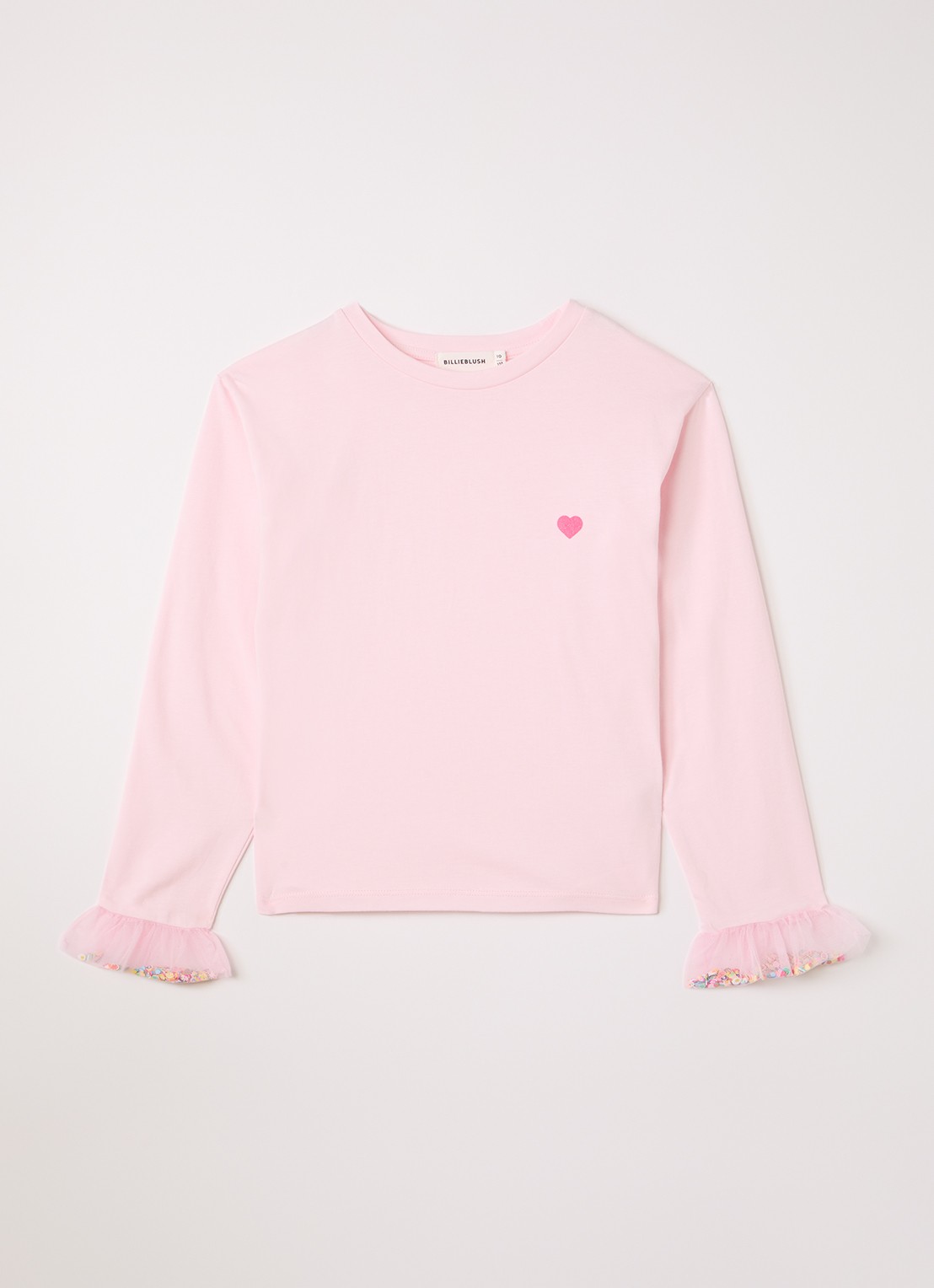 Billieblush Longsleeve met mesh details - voorkant 2 lichtroze
