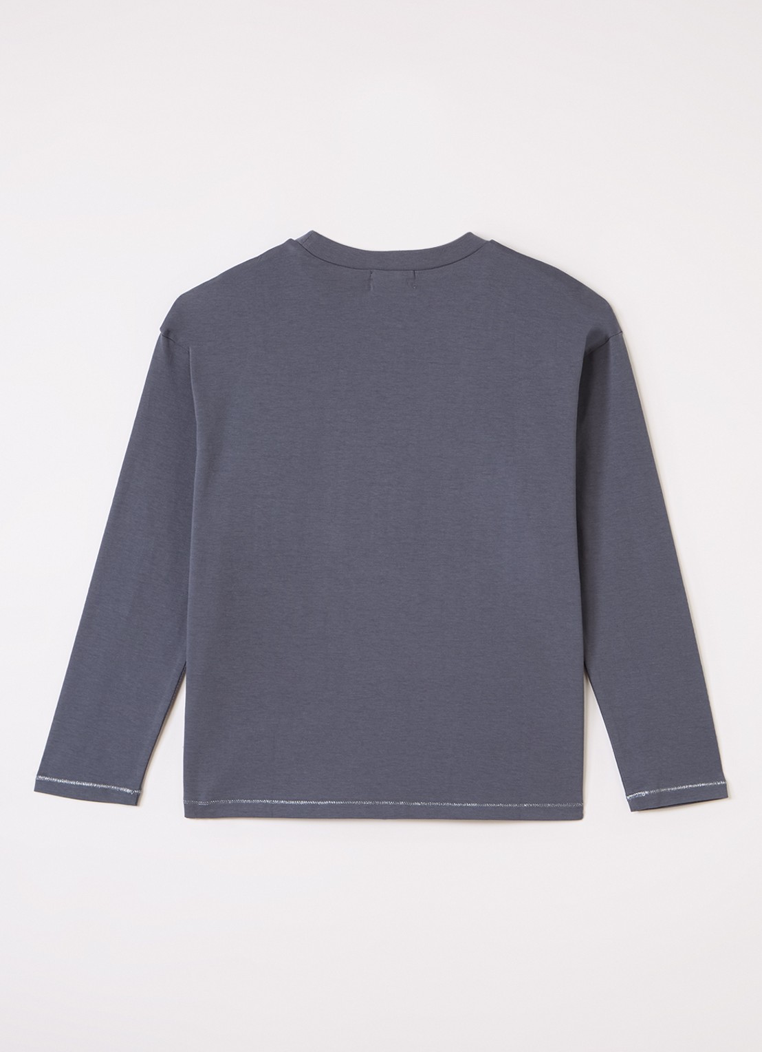 Billieblush Longsleeve met pailletten - voorkant 2 staalblauw