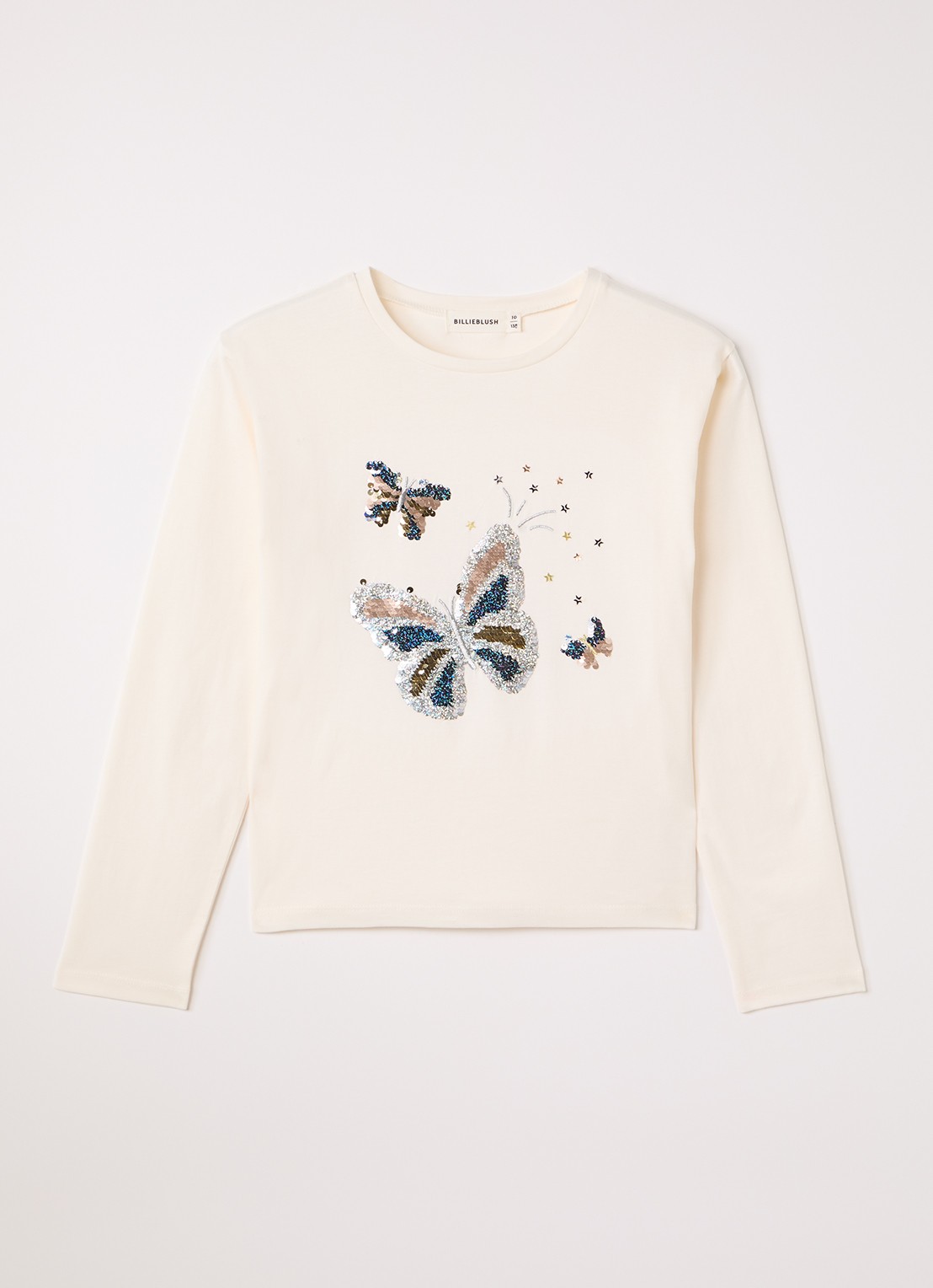 Billieblush Longsleeve met pailletten - voorkant 2 ivoor