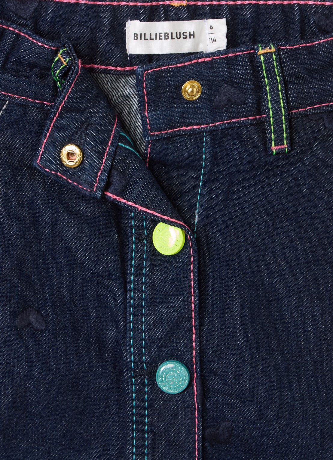 Billieblush Mini spijkerrok met steekzakken - detail indigo