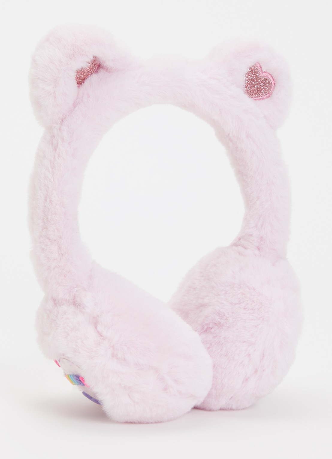 Billieblush Oorwarmers van imitatiebont met logo - voorkant roze