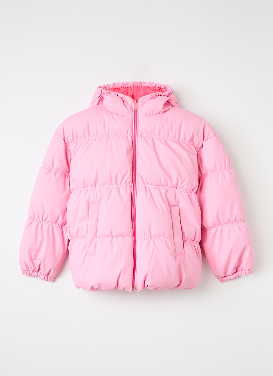 Billieblush pufferjas met logo - voorkant 2 roze