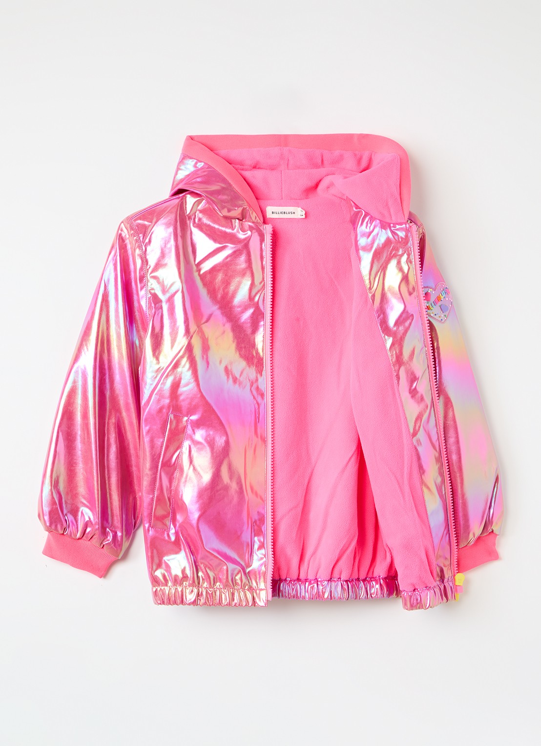 Billieblush Regenjas met glanzende finish - voorkant 2 fuchsia