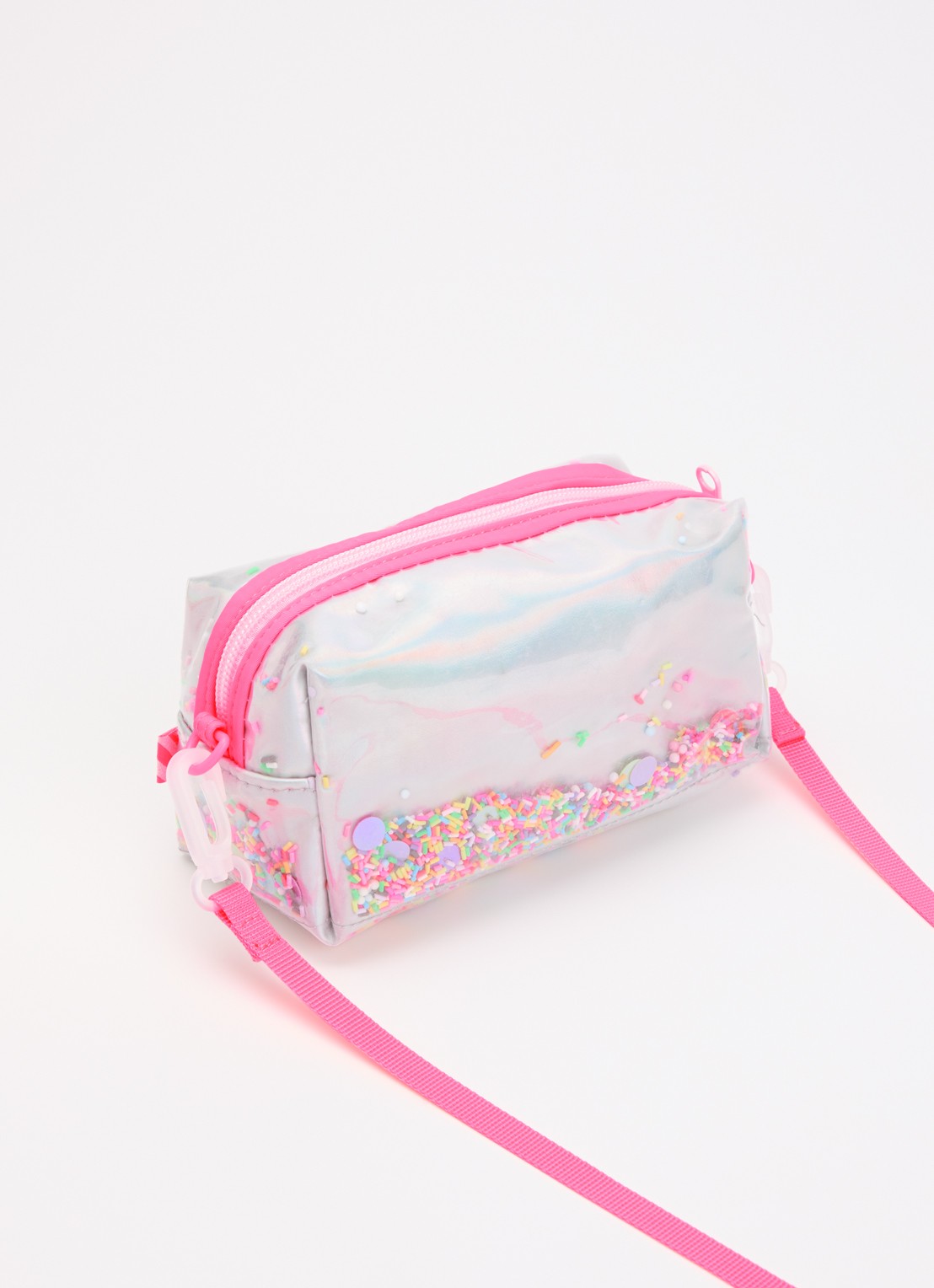 Billieblush Sprinkles crossbodytas met metallic finish - achterkant zilver