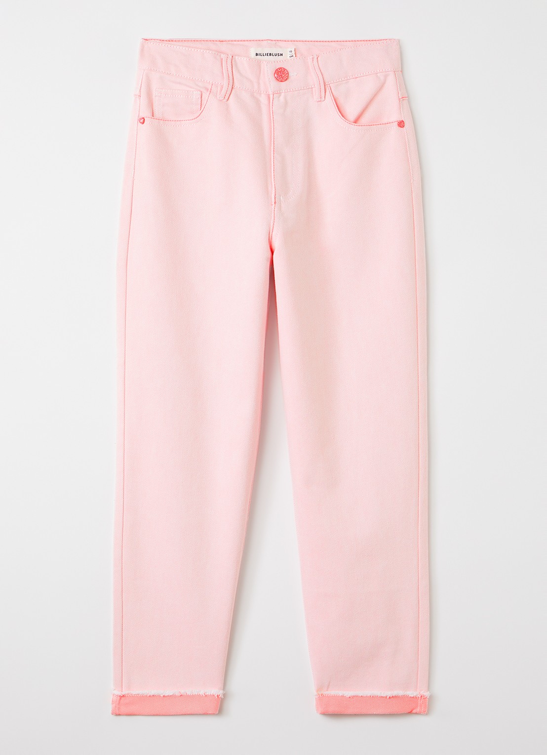 Billieblush Straight leg jeans met gekleurde wassing - voorkant 2 roze