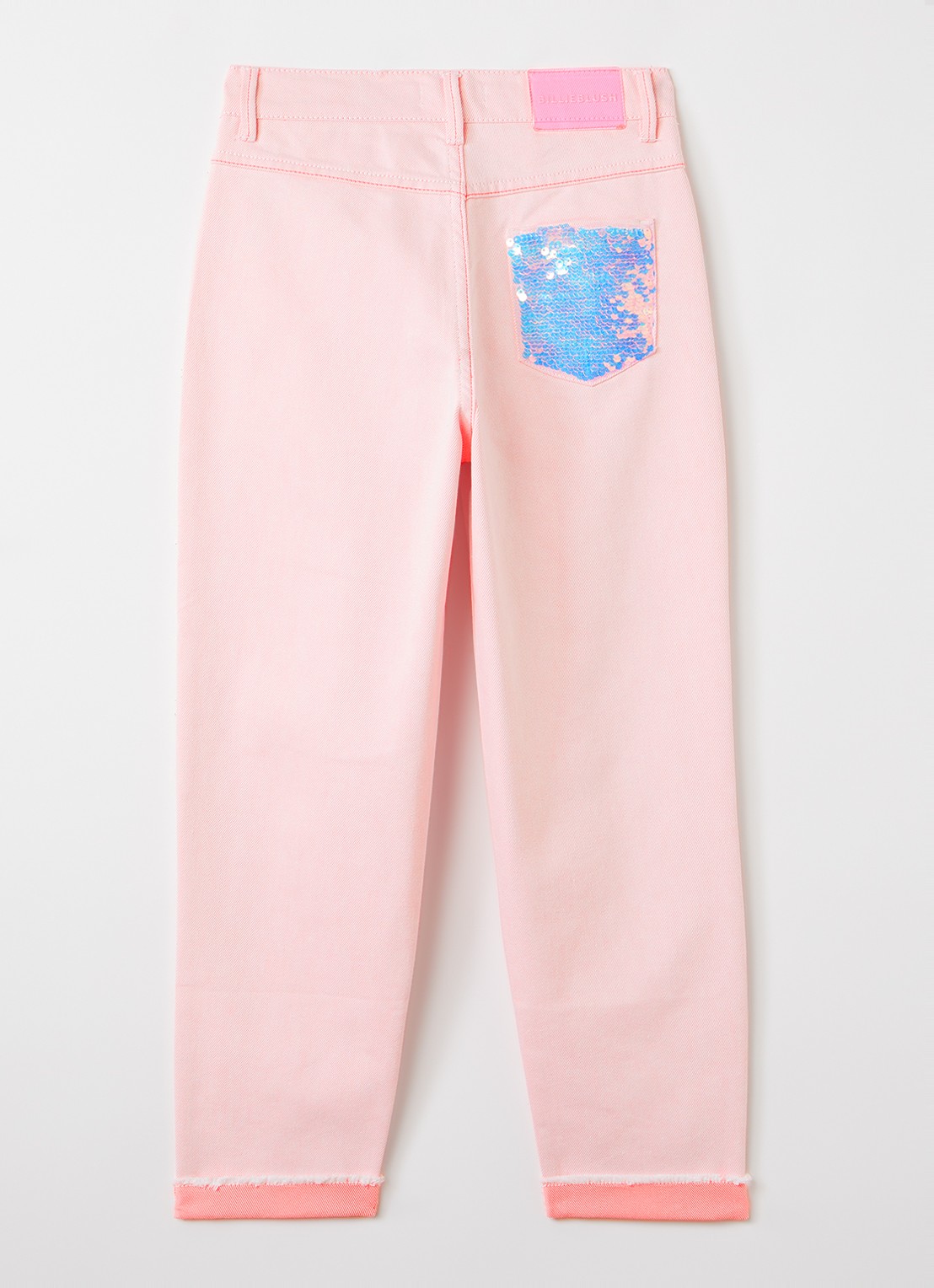 Billieblush Straight leg jeans met gekleurde wassing - voorkant 3 roze