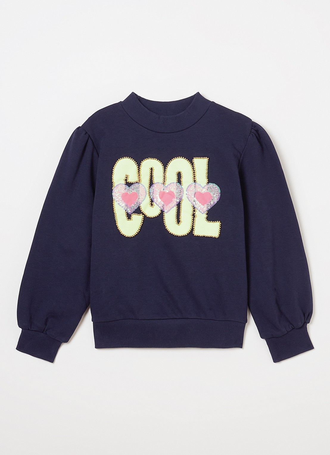 Billieblush Sweater met pailletten - voorkant 2 donkerblauw