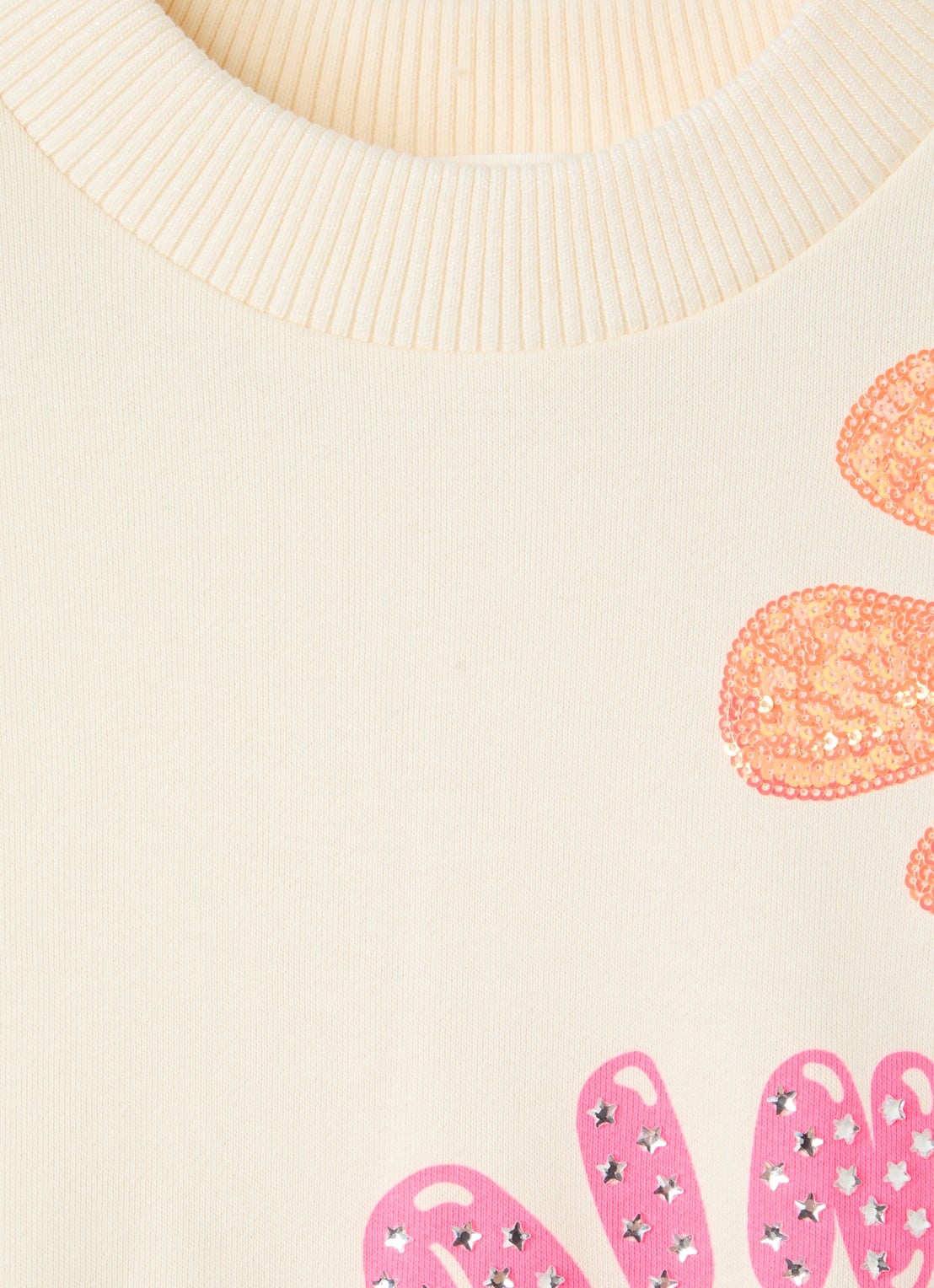 Billieblush Sweater met pailletten - detail gebroken wit