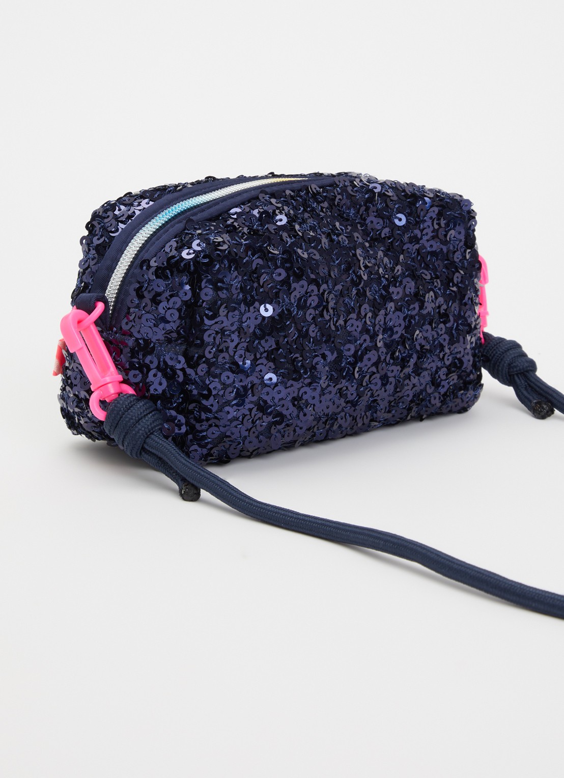Billieblush Trousse toilettas met pailletten  - achterkant 5 donkerblauw