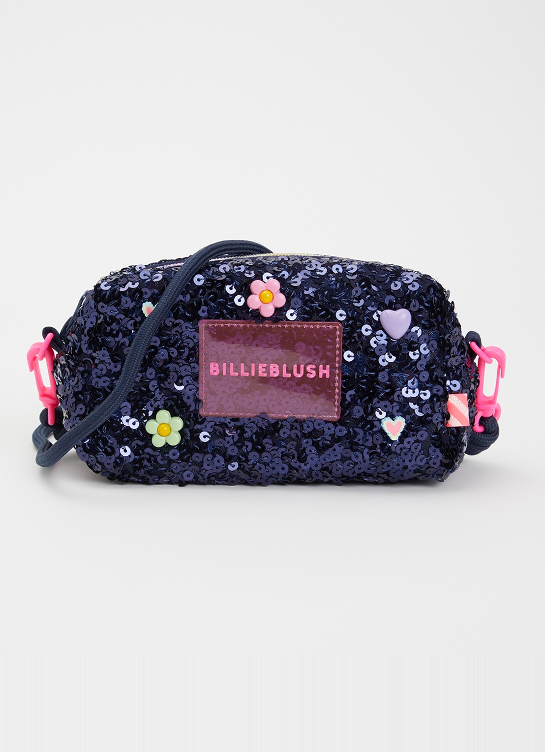 Billieblush Trousse toilettas met pailletten  - voorkant donkerblauw
