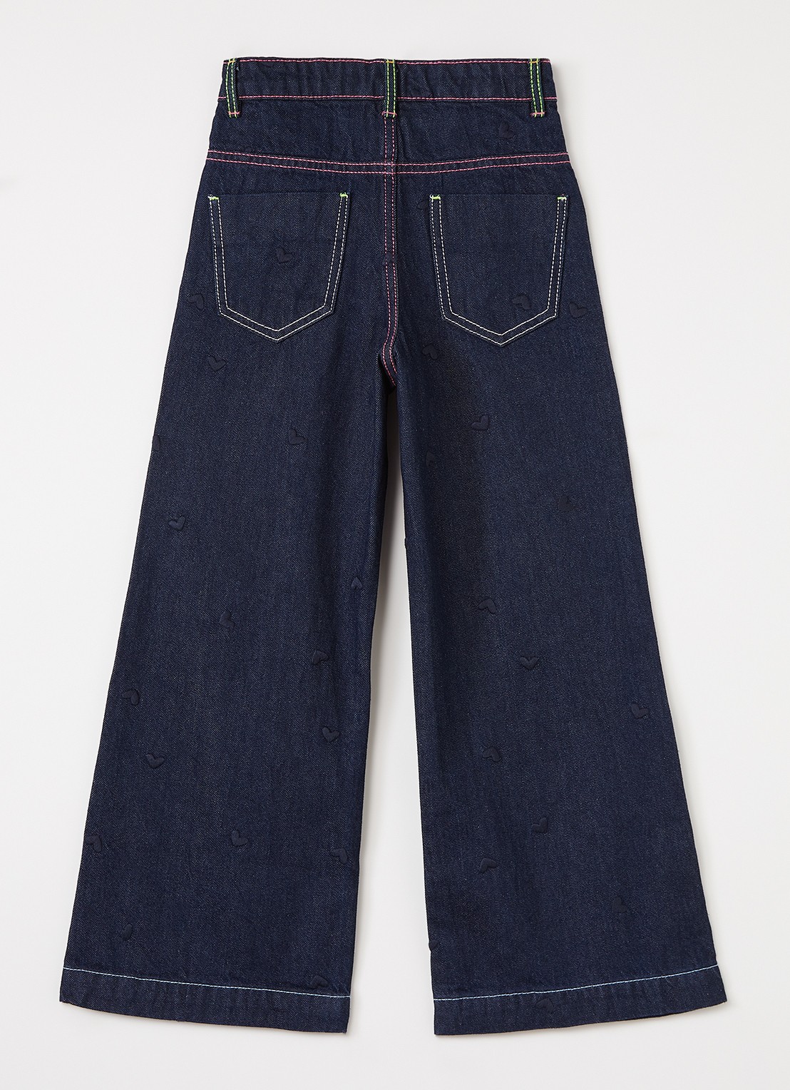 Billieblush Wide leg jeans met donkere wassing - voorkant 2 indigo