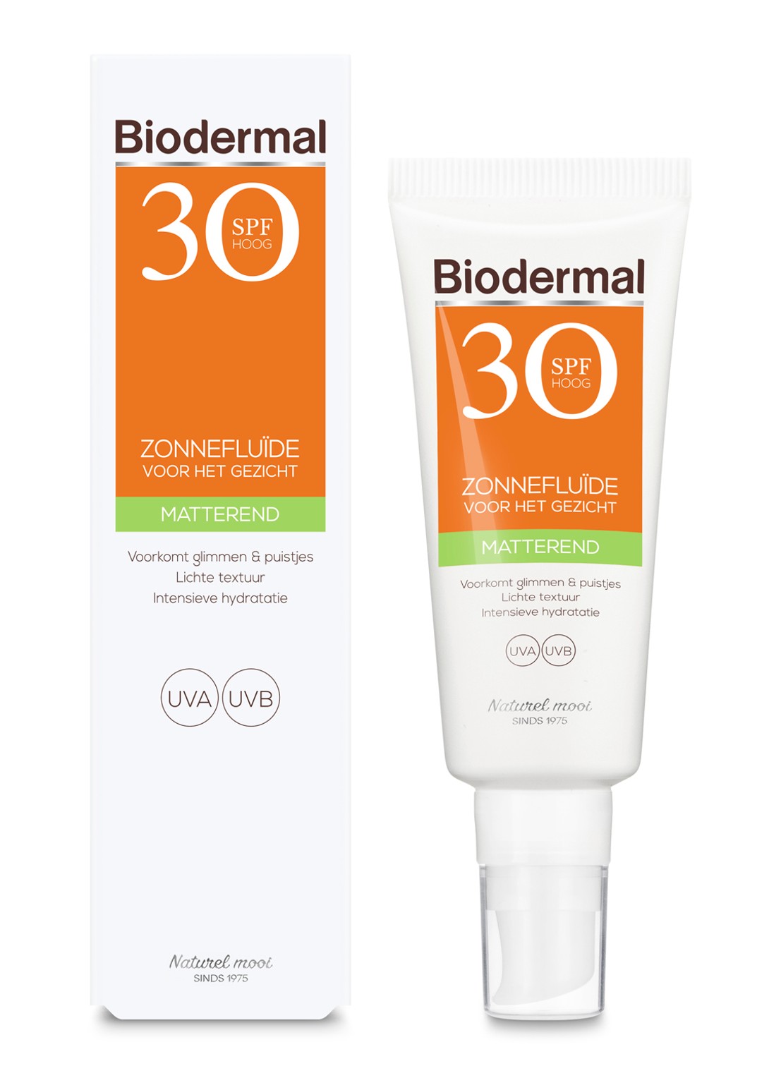 Biodermal Matterende Zonnefluïde gezicht SPF 30 - zonnebrand voor het gezicht - voorkant 4 undefined